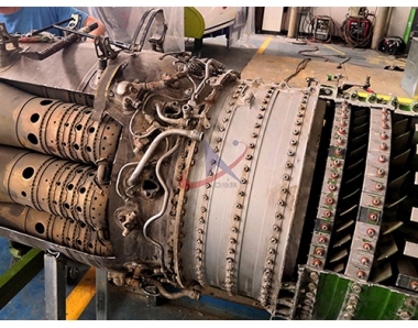 航空發(fā)動機 WP-6甲渦輪噴氣發(fā)動機高壓壓氣機和燃燒室剖視狀態(tài)